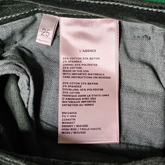 NWT L'AGENCE Margot Jean Moss 25 - Picture 4 of 5